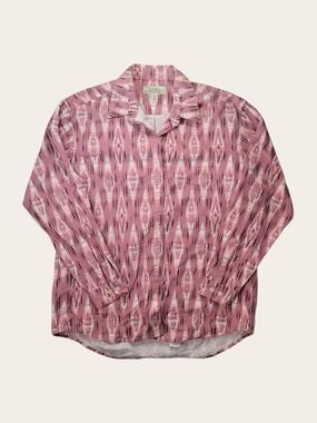 Cabela's Women Large Pink Southwestern Button Up Flannel Shirt Cowgirl Rodeo